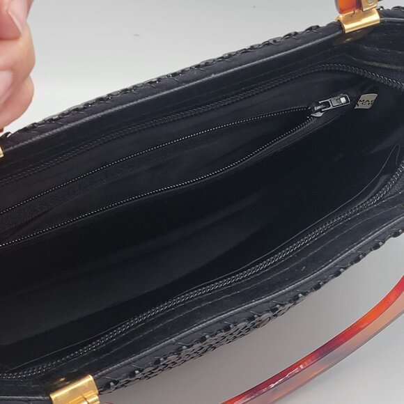 Vintage Black Mesh Handbag With Tortoiseshell Acrylic Handles & Gold Hardware Re - Picture 15 of 16
